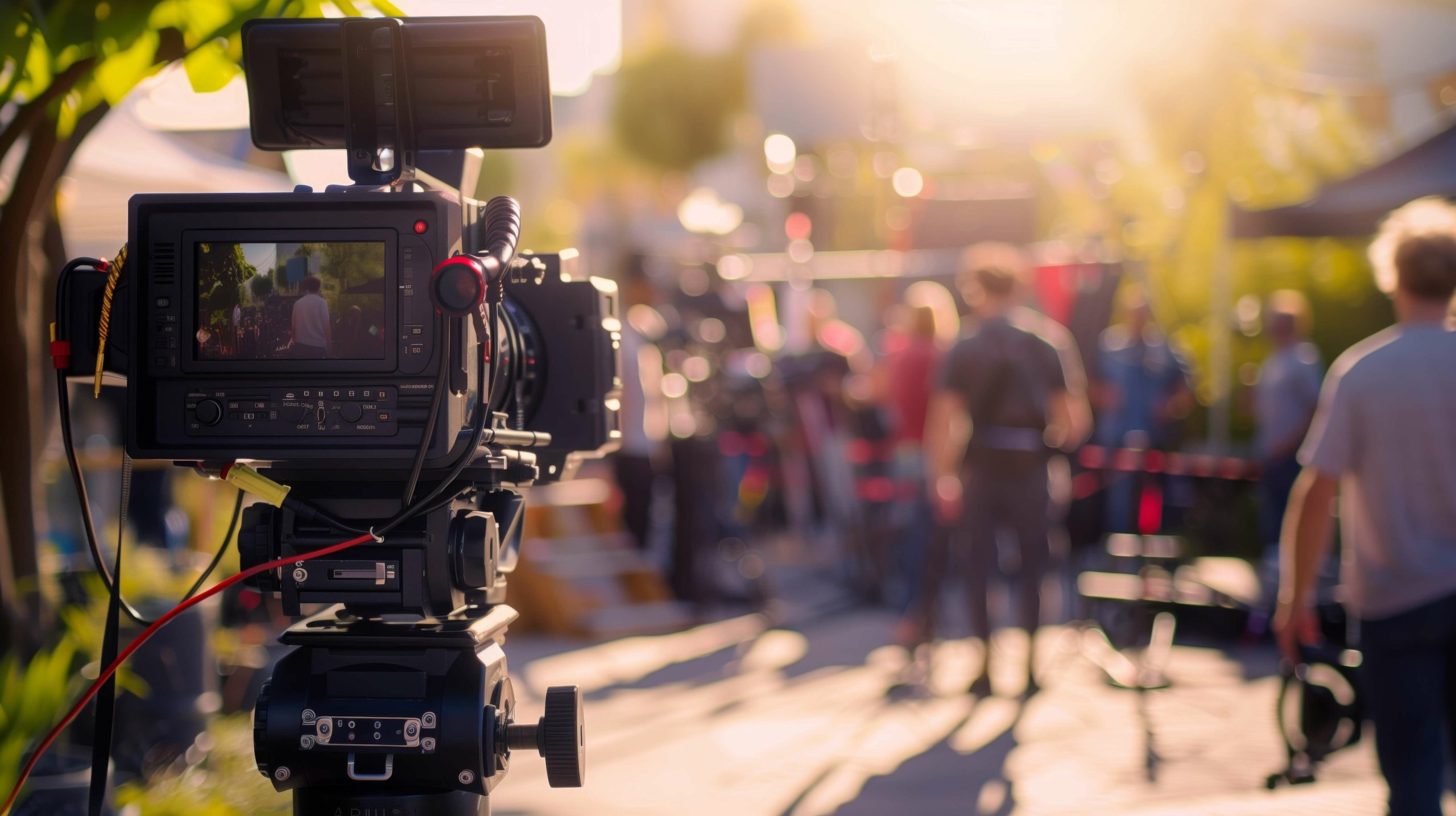 film crew outside