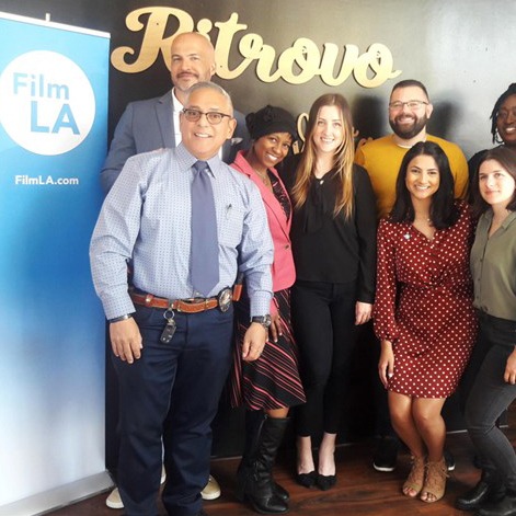 FilmLA sign and team