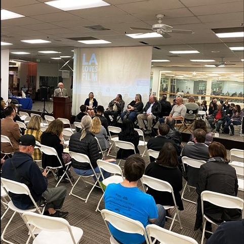 LA Loves Film panel with audience